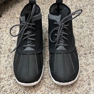 Sperry Men's Black and Gray Rain Boots